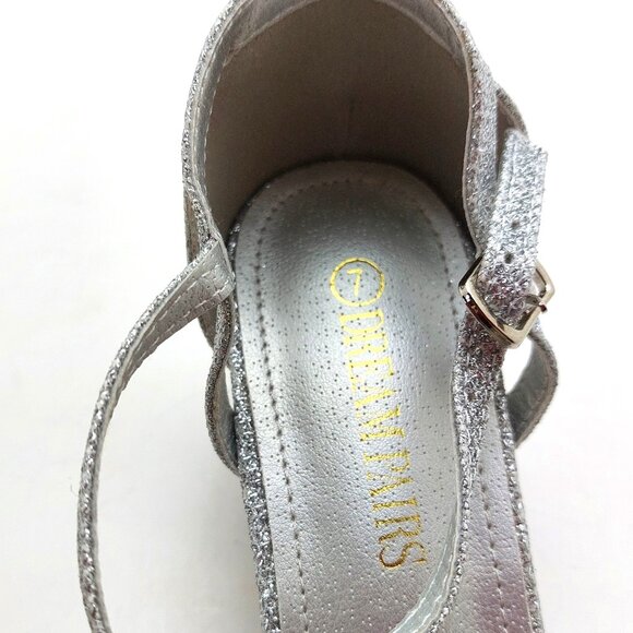 Dream Pairs Low Stilettos Heel Sandals Ankle Strap Work Dress Shoes - Size 7 - Picture 7 of 9